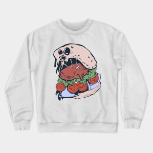 Skull Burger Retro Style Crewneck Sweatshirt